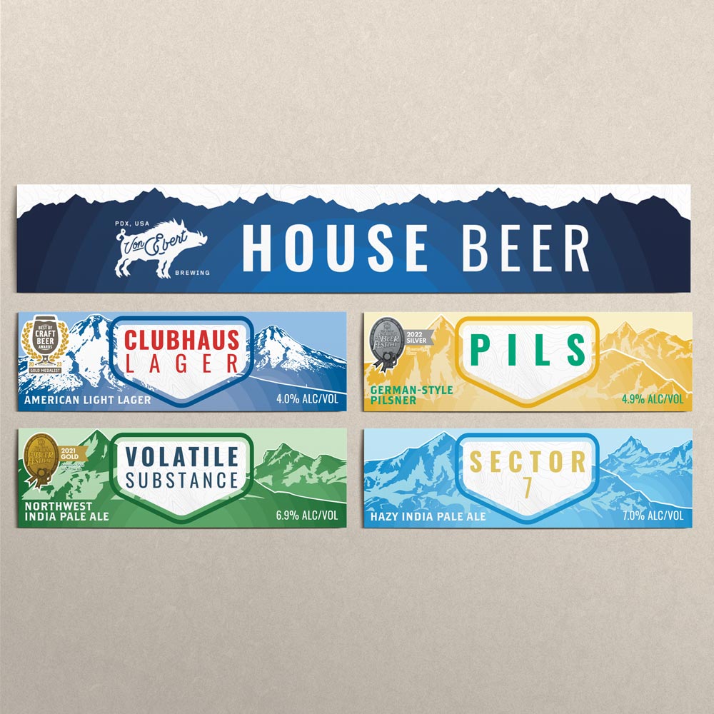 Von Ebert Tap List Signs